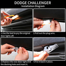 Load image into Gallery viewer, For Dodge Challenger Car Door Lights Custom logo 2PCS