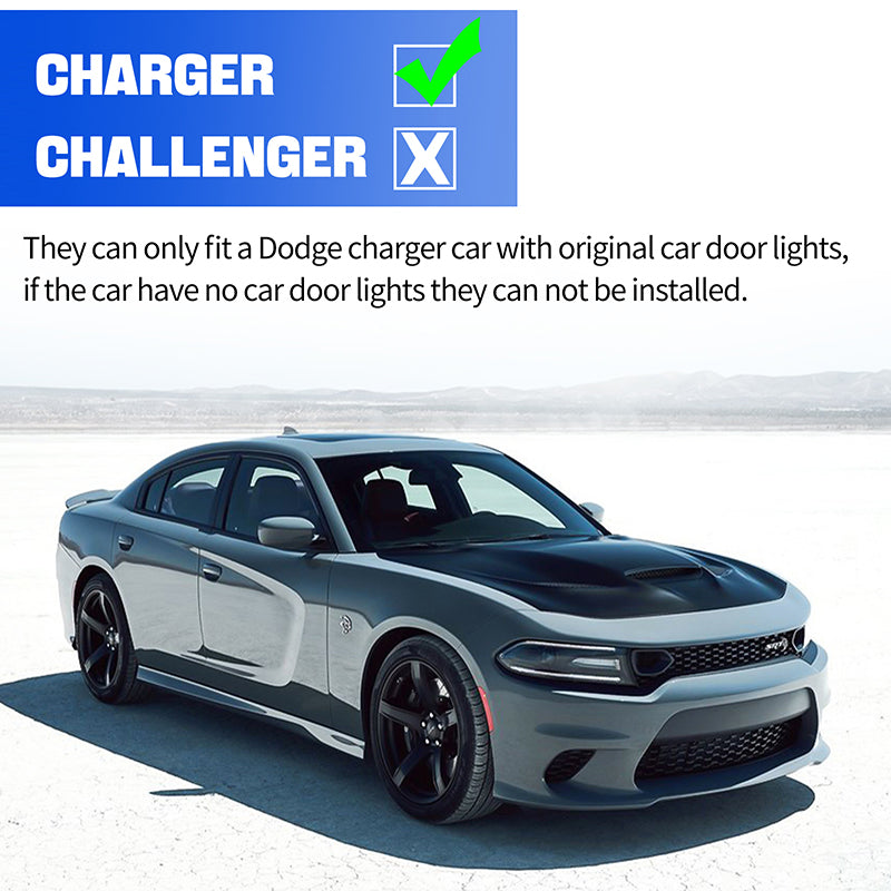 WILNARA Car Door Jailbreak Hellcat Logo for Dodge Charger Projector Ghost Shadow Courtesy Light Welcome Light for Dodge Challenger Scat Pack RT SRT SXT GT SE