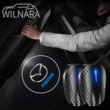 Wilnara 2X Wireless Mazda  Car Door LED Projector Shadow Courtesy Mazda Logo Lights Lamps