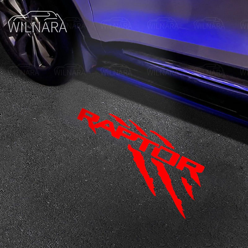 2PCS WILNARA HD Side Rear View Mirror Puddle Batman Logo Led Shadow Ghost Lights Lamps Projector for Ford F150 Raptor