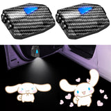 2PCS WILNARA Cartoon Wireless Car LED Door Lights Cinnamoroll Logo Welcome Shadow Projector