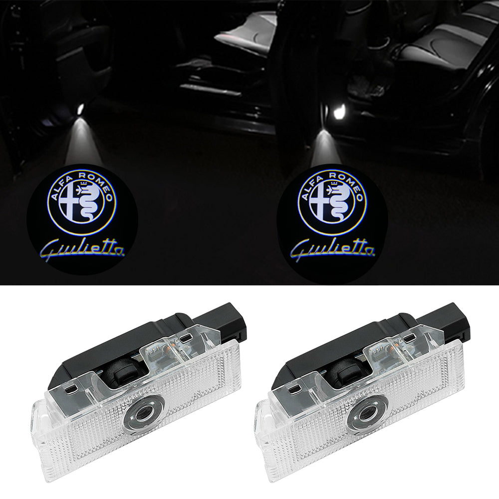 WILNARA Car Door Ghost Logo for Romeo Mito Giulietta Giulia 159 Spider Brera Projector Shadow Courtesy Light