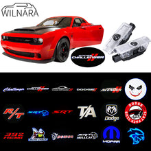 Load image into Gallery viewer, WILNARA Car Door Logo for Dodge Challenger Projector Ghost Shadow Courtesy Light Welcome Light for Dodge Challenger Scat Pack RT SRT SXT GT SE