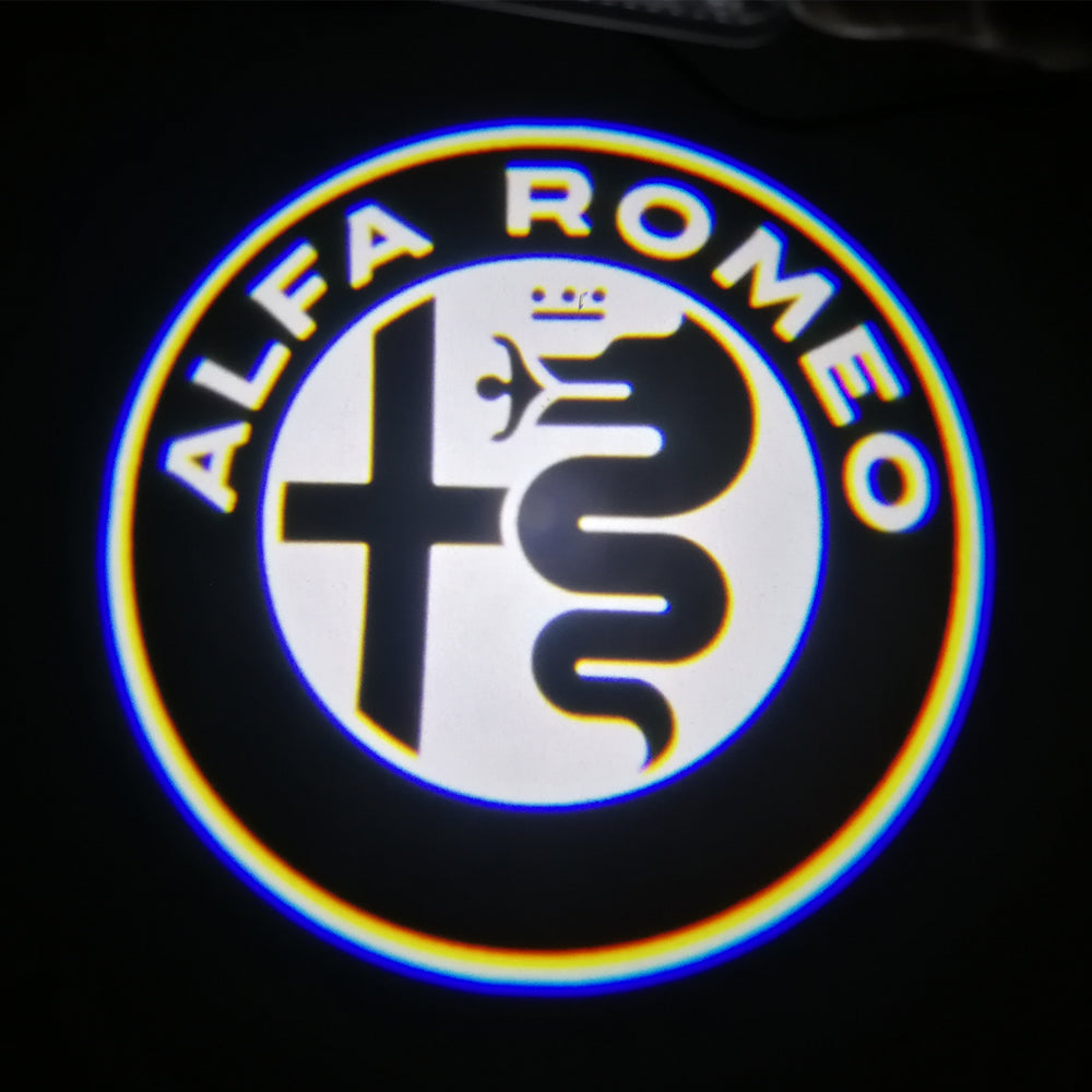 WILNARA Car Door Ghost Logo for Romeo Mito Giulietta Giulia 159 Spider Brera Projector Shadow Courtesy Light