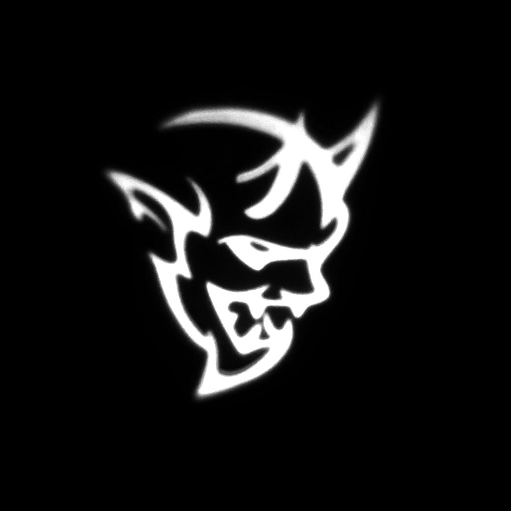 WILNARA Car Door Demon Logo for Dodge Challenger Projector Ghost Shadow Courtesy Light Welcome Light for Dodge Challenger Scat Pack RT SRT SXT GT SE